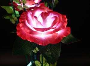 Quality LED Simulation EVA Rose Lights lawn flower lamp Garden courtyard beautiful display bright landscape decorative wholesale