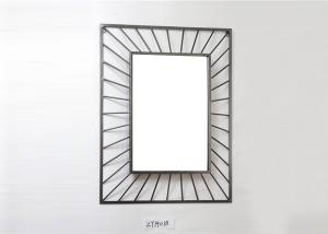 Quality Large Rectangle Black Framed Metal Wall Art Mirror wholesale