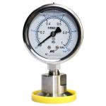 Sanitary Diaphragm Pressure Gauge Water Hydraulic Oil 60mm Dial