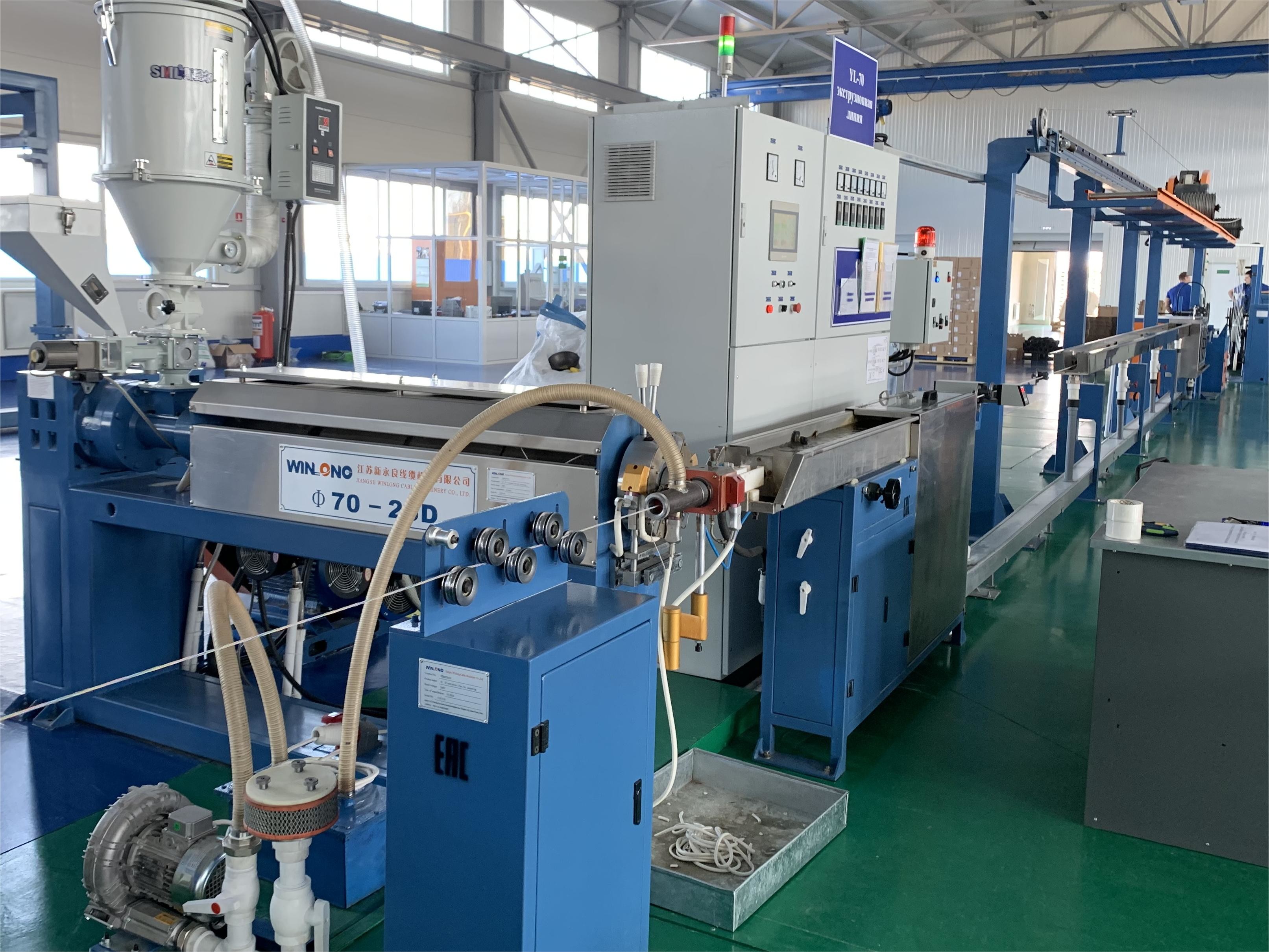 80-90 Specialized LSZH Cable Extrusion Line Telecommunication Cable Protection Pipe Making Extrusion Line