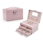Medium PU Leather Flannel Packaging Gift Box for Ring Earring Pendant Necklace