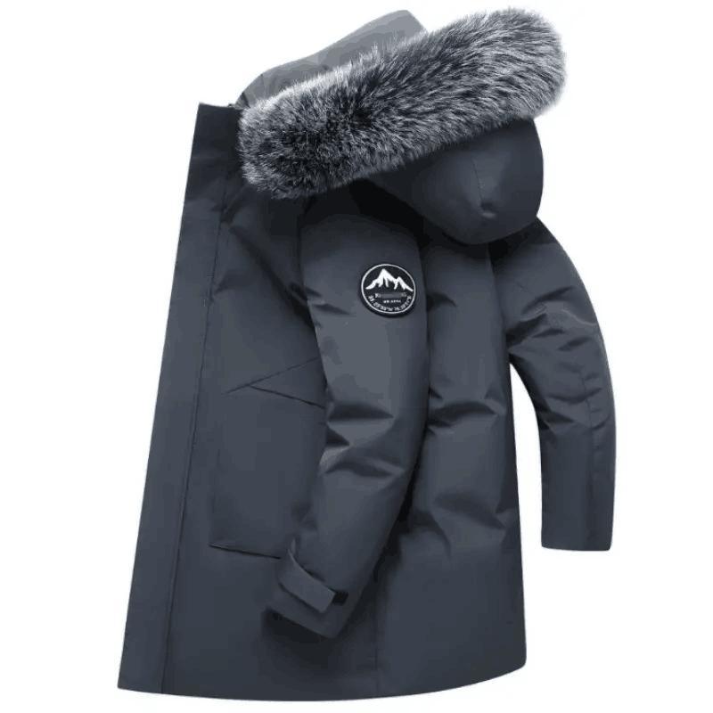 High Quality Waterproof Men&prime;s Duck Down Coats Thick Warm Hooded Black Winter Puffer Jacket Plus Size Men Down Jacket