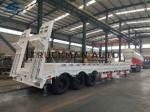 60 Ton Low Bed Semi Trailer With 12.00r20 Tire For Long Haul Freight Transport