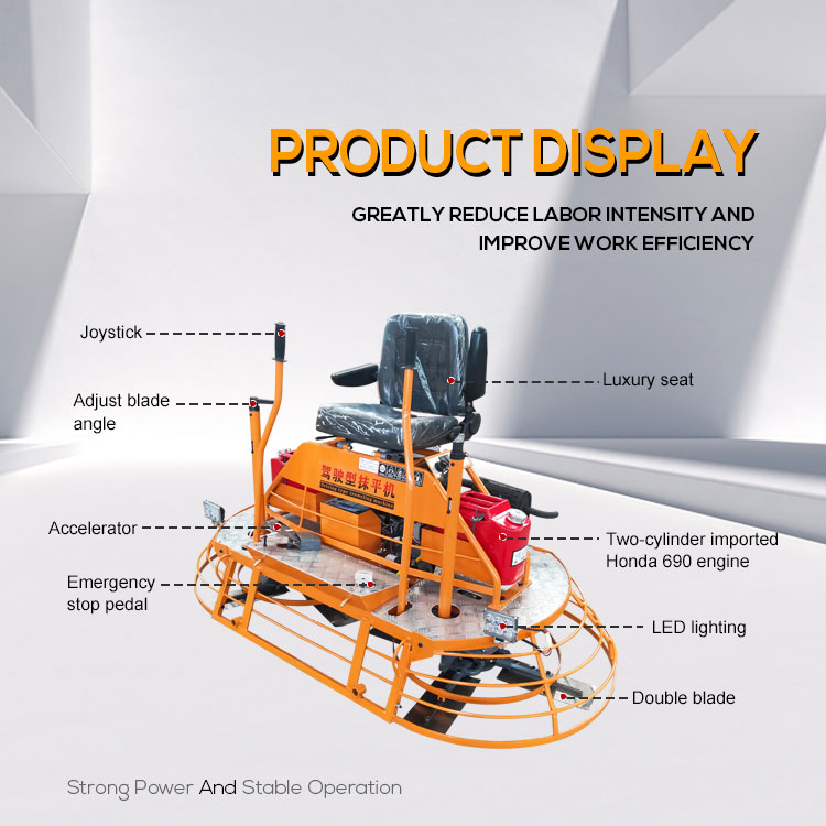 Powerful Honda GX690 Engine Walk Behind Concrete Power Trowel for Versatile Finishing