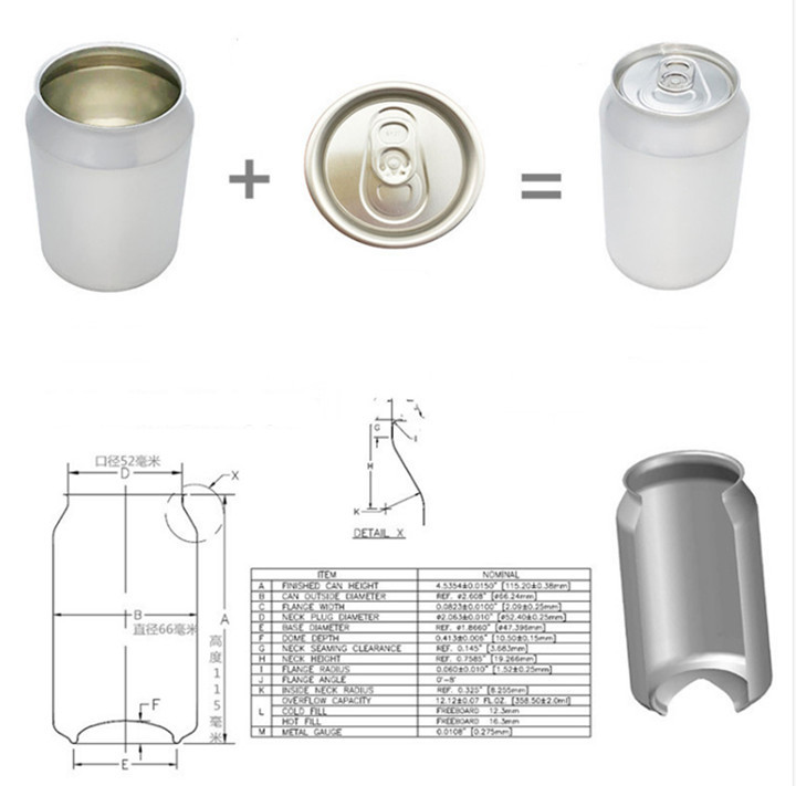 250 Ml Drink Package Empty Aluminum Cans For Beverage