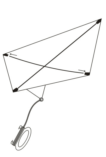 Nylon Material Diamond Stunt Kite Fiberglass Frame For Kids Playing 60*70cm