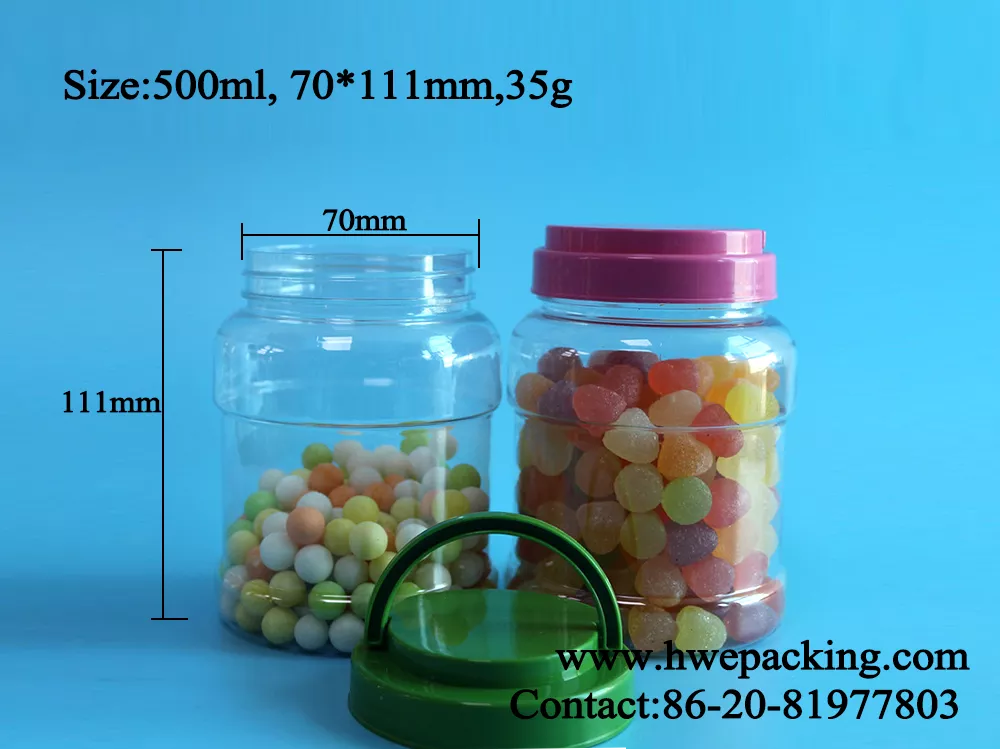 Pasta Vegetable Food Pickle Plastic Packaging Jar Airtight 500ml