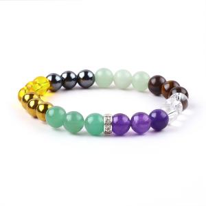Quality Handmade Elastic Crystal Gemstone Bead Money Wealth Bracelet wholesale
