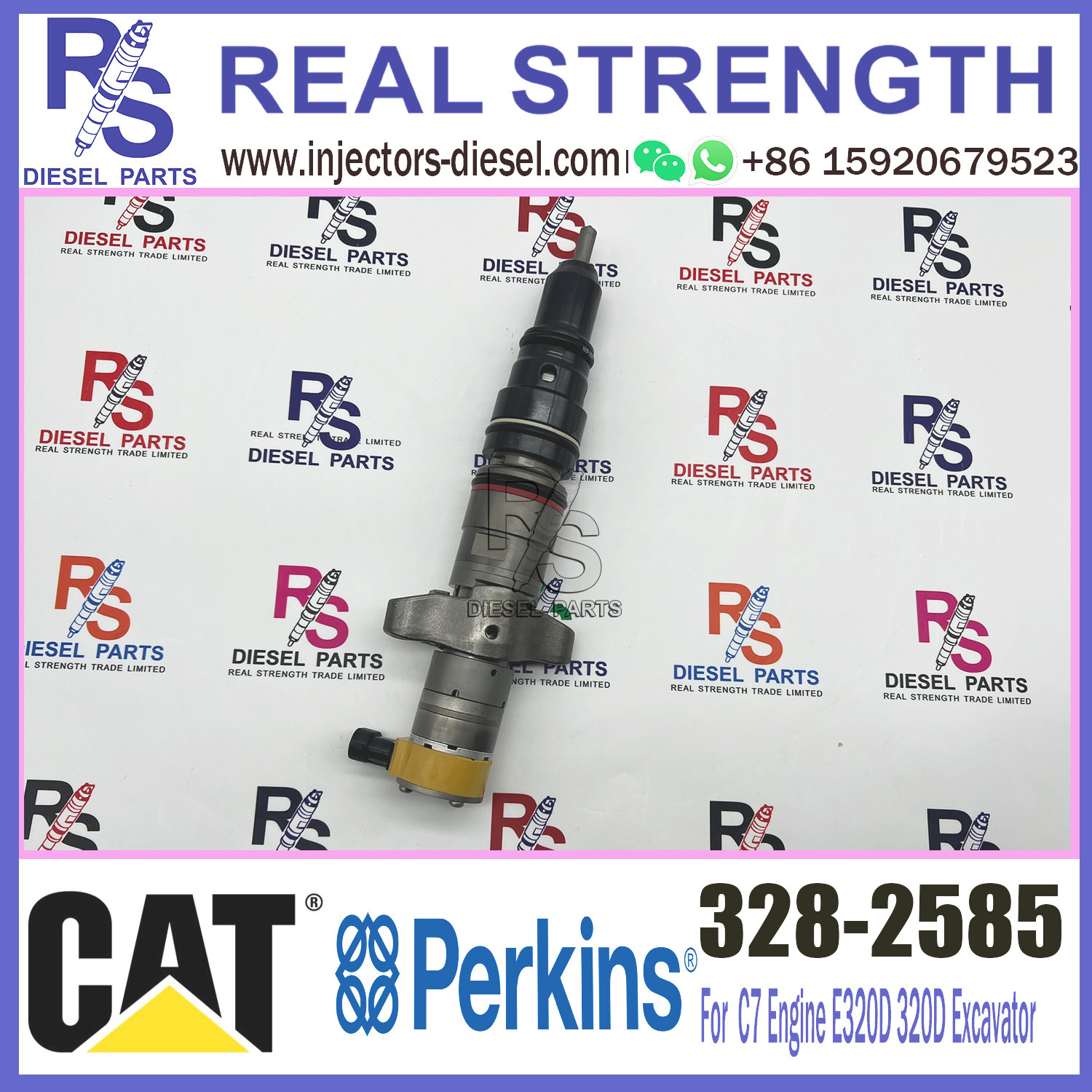 Excavator Parts 324D E325D E329D C9 Fuel Injector 328-2585 in stock hight quality