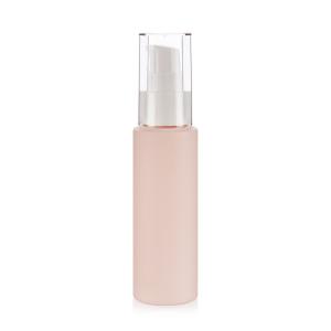 Quality 60ml 2 Oz Pink Soft Touch Lotion Bottle Matte Finish With Clear Over Cap wholesale