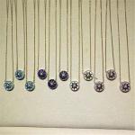 diamonds of star disk necklace 18kt gold with yellow gold or white gold