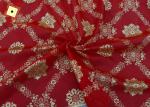 200cm Width Polyester Woven Cloth Gold Powder Dispersed Printing Mattress Warp