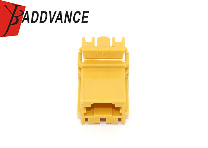 348793-3 2 Pin Female TE Connectivity AMP Connectors Yellow Color