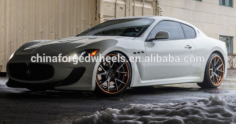 21inch Rims Polish Customized 2-PC Forged Alloy Rims For Maserati / Rim 20" Forged Wheels