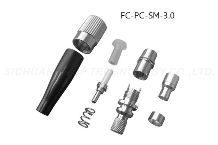 FC / UPC Fiber Optic Cable Connectors With Lower Insertion Loss 0.2dB
