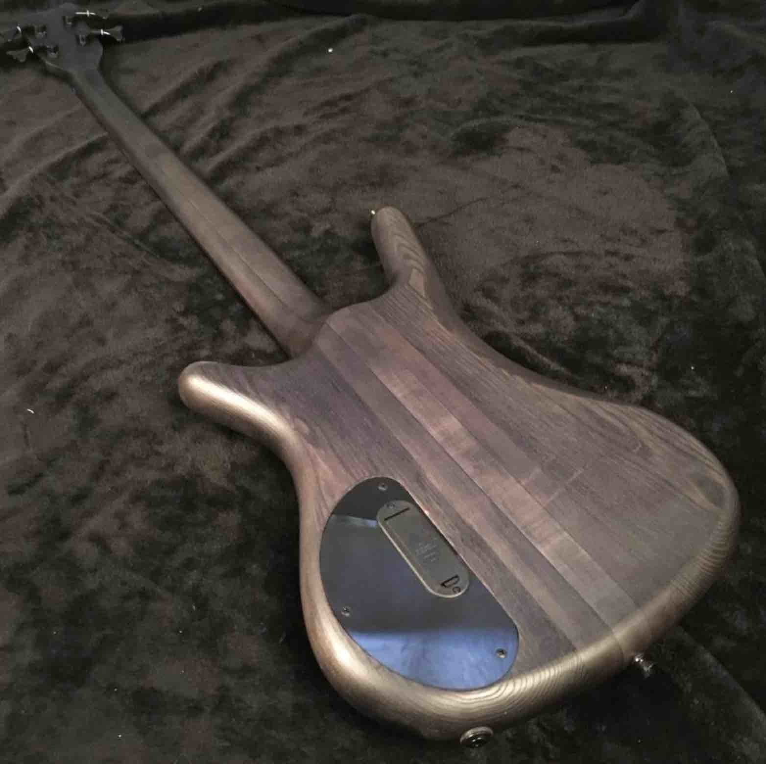 4 Strings Bass Guitar Transparent Black Color with Mahogany Body Maple Neck