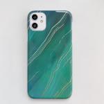 Hard PC Phone Case Glossy Surface Golden Foil Shock Absorption Mobile Cover