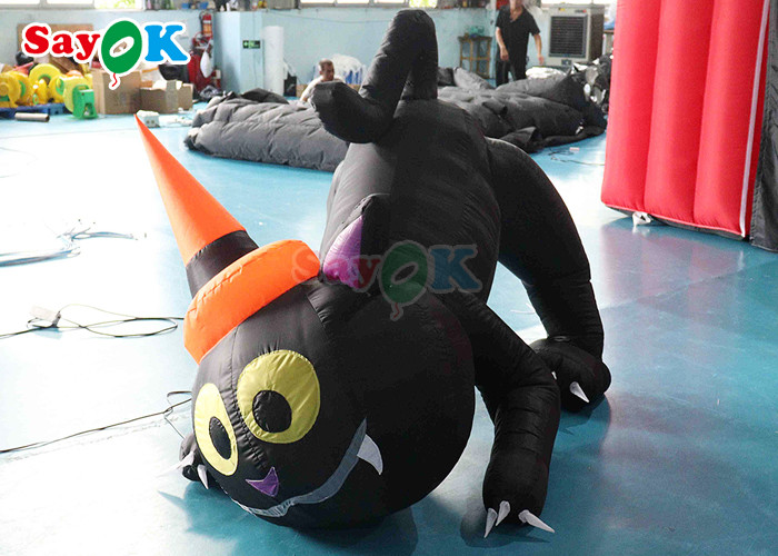 Halloween Cartoon Animal Model Inflatable Black Cat Halloween Yard Decoration