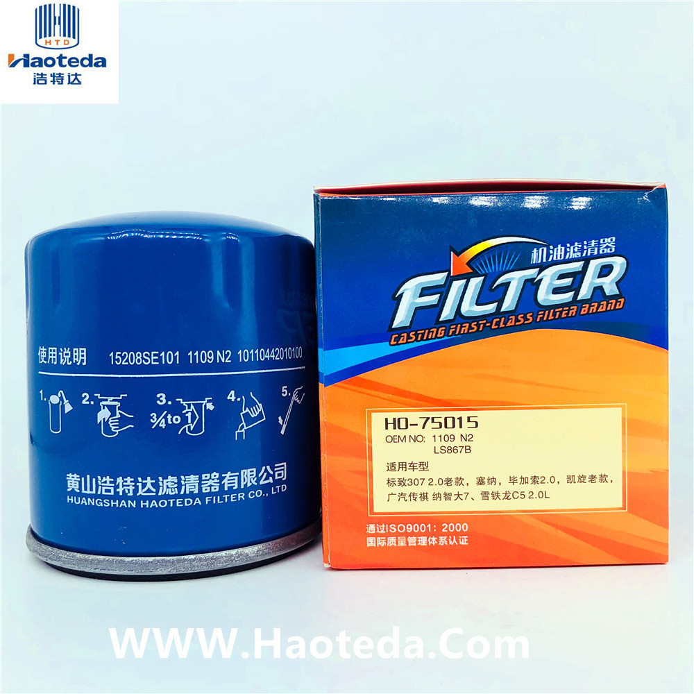 1109 N2 LS867B Automobile Oil Filters For Peugeot Sienna Picasso C-Triomphe Trumpchi