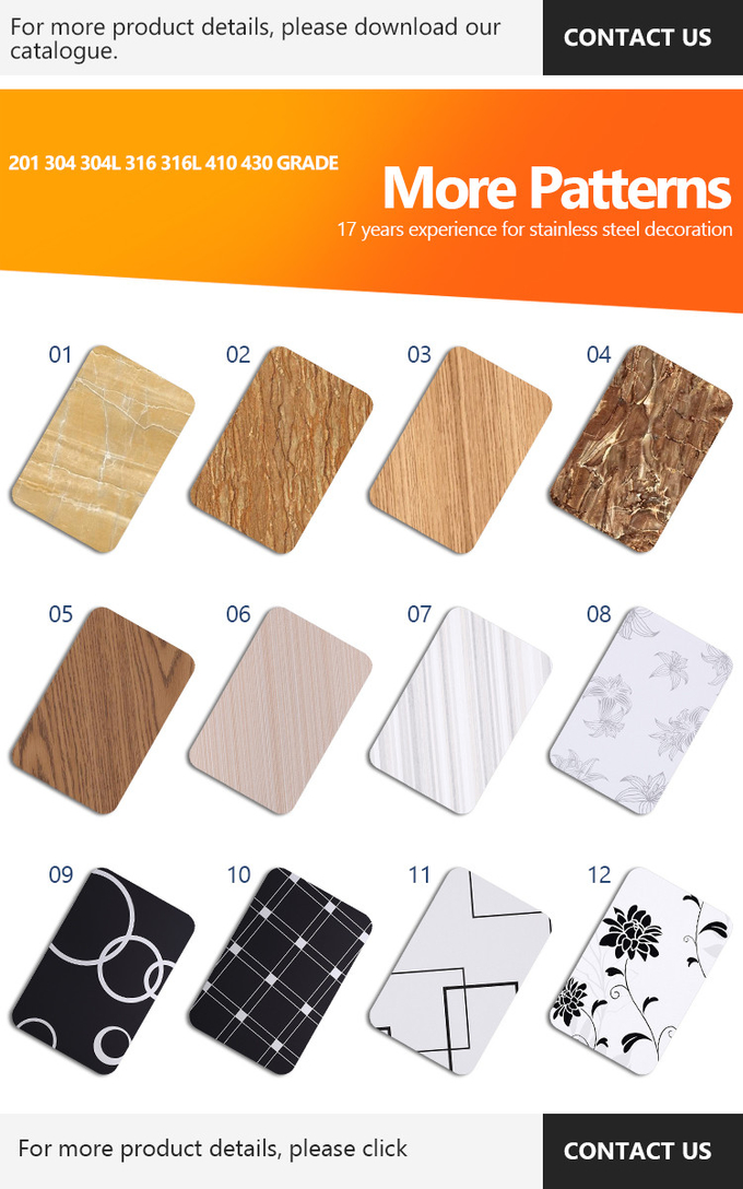 Customized Lamination Stainless Steel Plate 304 Decorative Stainless Steel Sheet