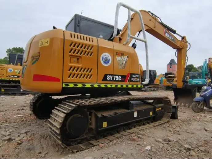 Original China Sany SY75C Used Hydraulic Crawler Mini Excavators 7ton Sy75 75C-8 75C -10 Second Hand Diggers