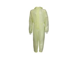 Quality PP+PE 50GSM Breathable Waterproof Anti-static Disposable Medical Clothing Polyester Thread Rib-knitted Cuffs&amp;Ankles wholesale