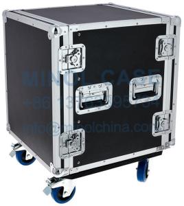 Quality Pro Aluminum Fireproof Plywood 12U Rack Case With Wheels wholesale