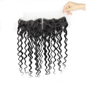 Quality Full Curly Lace Frontal Closure For Weaving / Lace Front Human Hair Wigs wholesale
