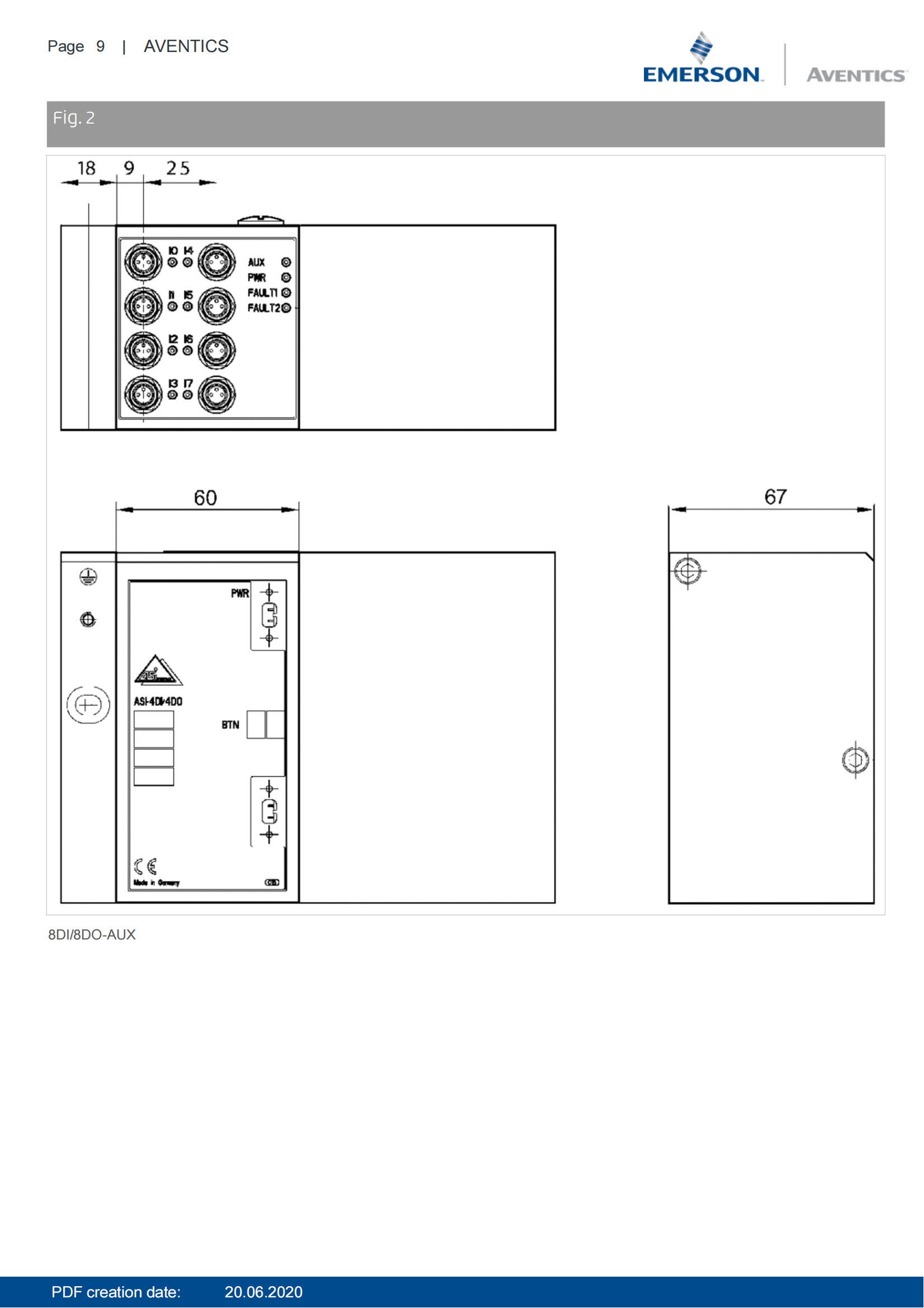 AVENTICS Series Aluminum BDC Bus Couplers 24 V DC For Industrial Setups
