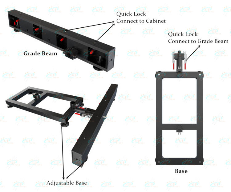 Aluminum 6061-T6 Portable Led Display Truss Ladder Shape
