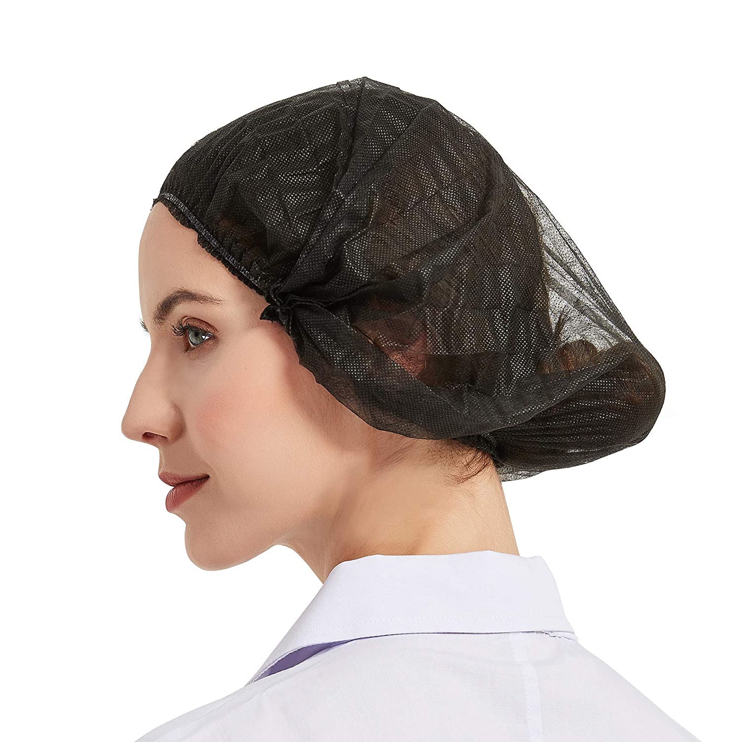 Elastic Band Disposable Non Woven Cap 24 Inch Blue Mob Cap