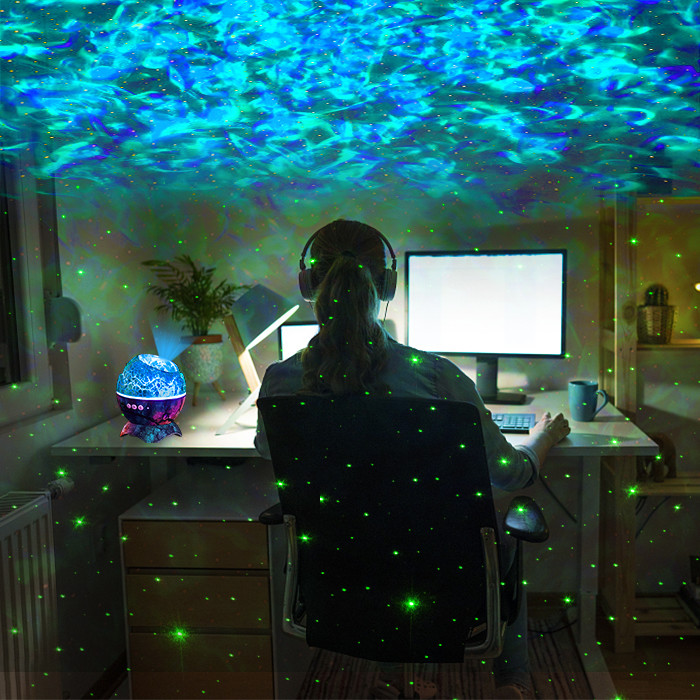 Multicolor Nebula Dinosaur Egg Star Projector 110x110x105mm Durable