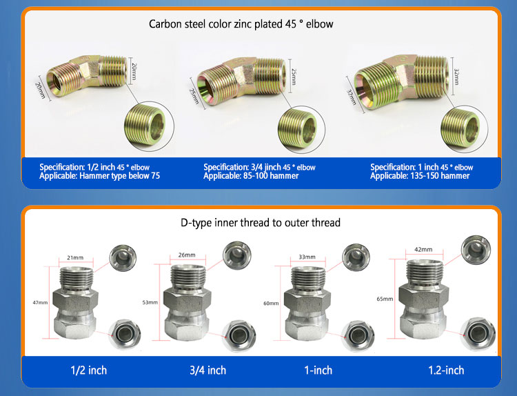Quick Connect Excavator Arm Iron Pipe Assembly Globe Valve Accessories