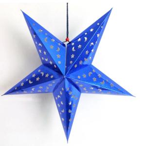 Quality Bright Brue chinese handmade paper star paper lanterns wholesale