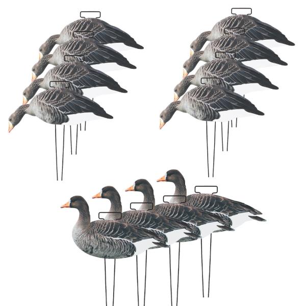 OEM Plastic Lifelike PP Silhouette Specklebelly Goose Decoys Anti Reflective for