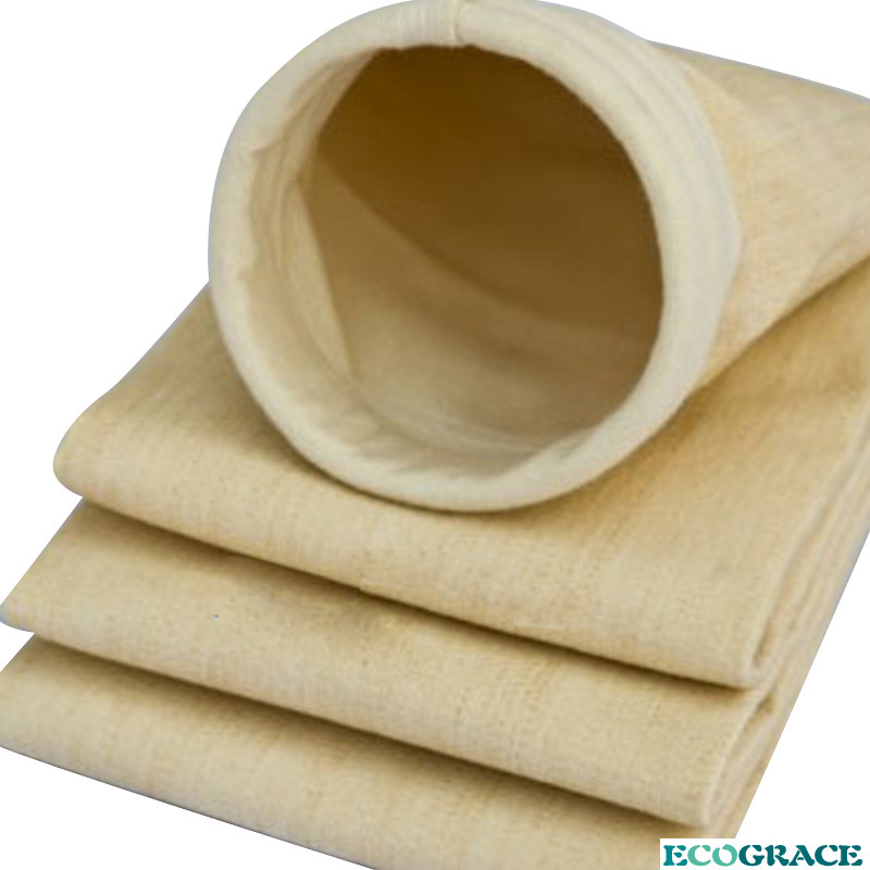 Custom Cement Plant Nomex Filter Bag D160 * 4500 For Higher Temperature Dust Filtration