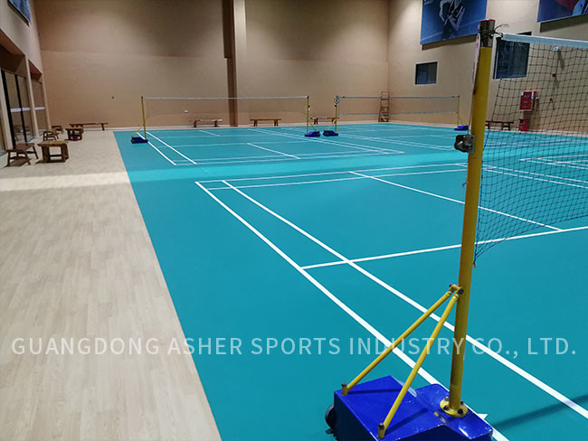 Interlocking PVC Sports Flooring Seamless Tiles Type Tennis Court Use
