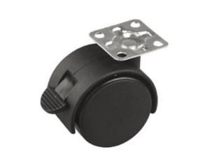 Quality Plastic + Iron Roller Wheels For Furniture , Desk Chair Wheels Smooth Running wholesale