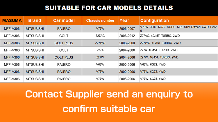 MASUMA Auto Spare Parts MFF-M306 Fuel Filter Assembly for MITSUBISHI PAJERO MR526974
