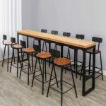 Thickness 16mm Bar Table Stool Set Melamine Board Bar Height Dining Set