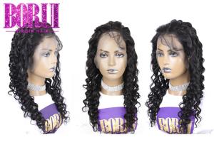 Quality Pre Plucked Full Lace Human Wigs Brazilian With Baby Hair In HD Lace Deep Wave wholesale