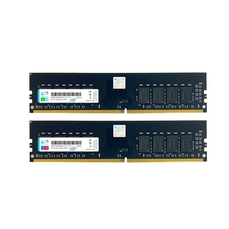 Intel Specific Integrated Circuit DDR4 288pin 16GB 2666MHz Udimm PC-21300 1.2V Non Ecc Gen 4 Memory Consumer Garde Memory Module