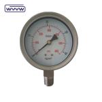 Silicone / Glycerine Liquid Filled Pressure Gauge Corrosion Resistant