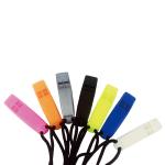 Portable Scuba Diving Accessories , colorful Safety Whistle with 5mm nylon rope