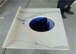 Calacatta Quartz Stone Prefab Bathroom Vanity Tops For Home Building