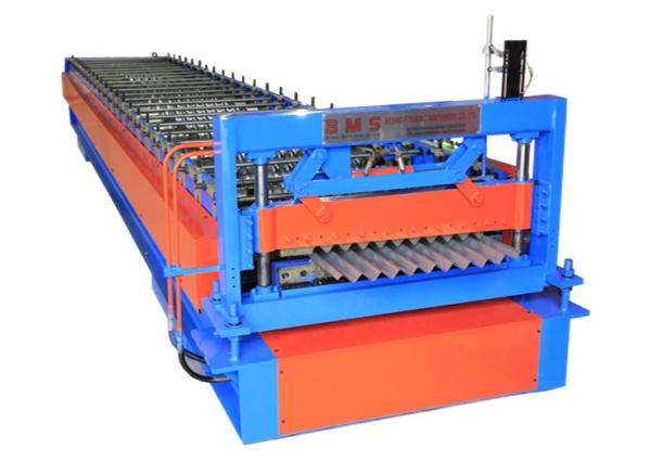 Customized Corrugated Sheet Roll Forming Machine , Corrugated Roof Making