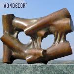 Outdoor Square Garden Corten Steel Sculpture Metal Decoration