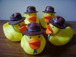 Phthalates Free Personalised Rubber Duck With Hat / Geologist / Desert Driver