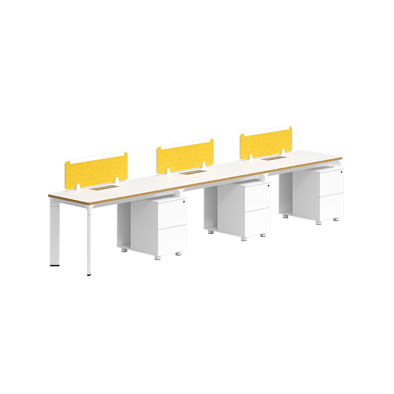 White Workstation Desk Office Furniture Modular 1 2 6 People Office Table
