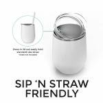 LFGB 7 Ounce 98x77mm Double Wall Insulated Wine Tumbler